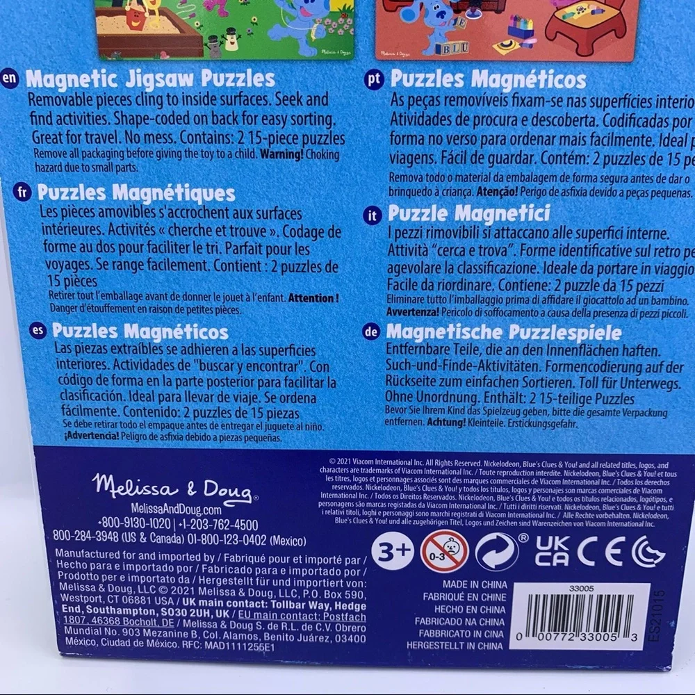Melissa & Doug 2puzzles Blues Clues & You magnetic jigsaw puzzles 2 sets